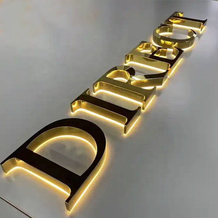 Custom 3d sign led letter light custom backlit letter shop sign business logo sign outdoor led signage