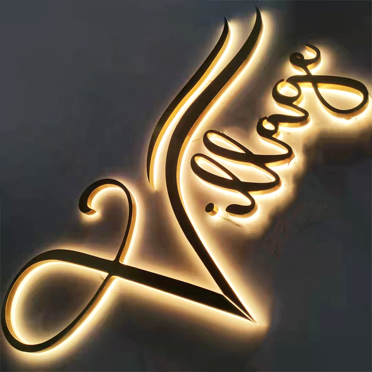 Custom 3d backlit light up letters led signboard business logo sign outdoor 3d signage led backlit letters