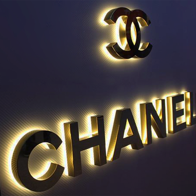 Custom 3d backlit light up led letter sign business logo custom sign letter outdoor 3d signage backlit letter LED sign