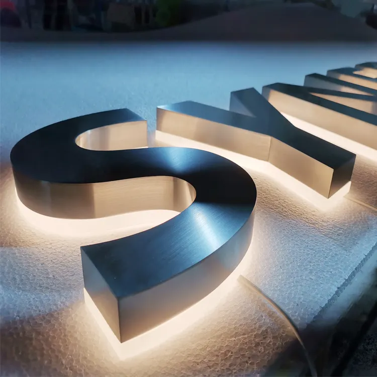 Custom 3d backlit light up led letter sign business logo custom sign letter outdoor 3d signage backlit letter LED sign