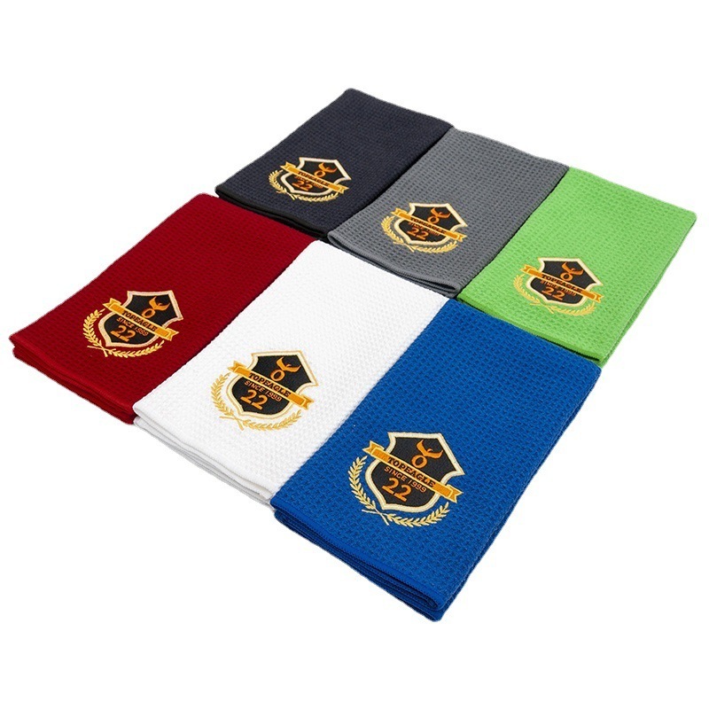 Huiyi Factory made golf towel custom print with magnet Superior materials jacquard golf tour towel