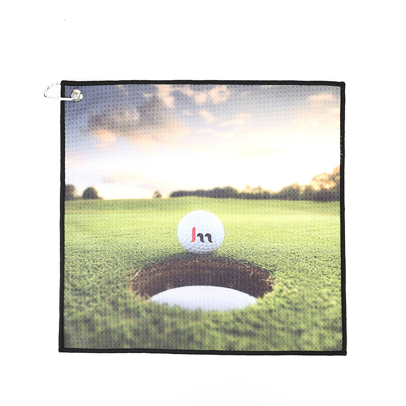 Huiyi High quality and good price golf ball caddie towel New product magnet waffle golf towel