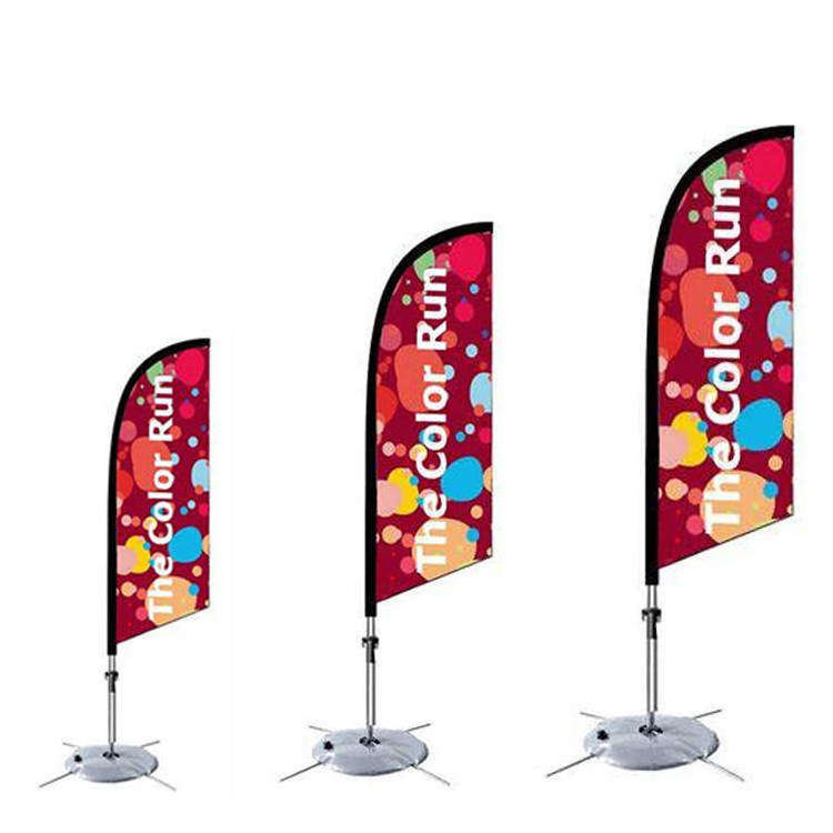 Huiyi Dominican Cotton Flag Beach Towel Promotional Event Outdoor Flying Beach Feather Flag Banner