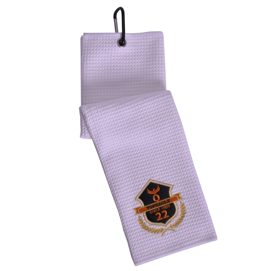 Huiyi High quality and good price golf ball caddie towel New product magnet waffle golf towel