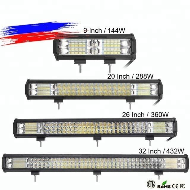 4 inch  led work light led fog light bar led 3 rows 60w led work light