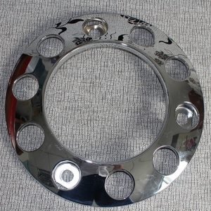 wholesale 225 center hubcaps iron plating chrome wheel cover heavy truck custom bus wheel skin cover 10 holes PCD335