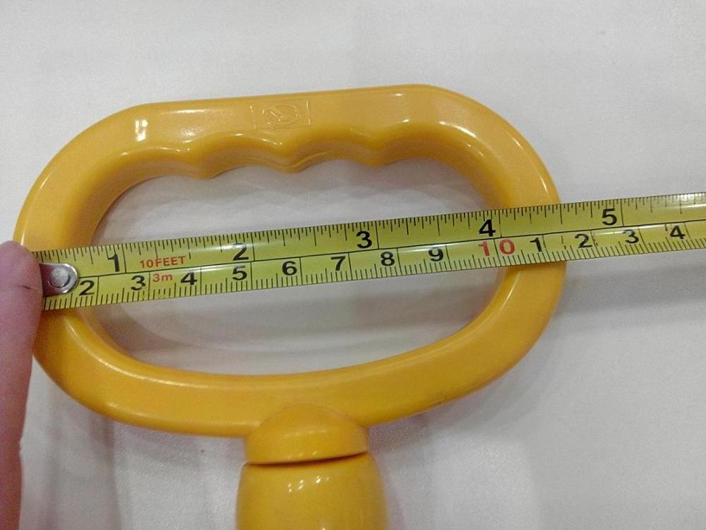 Plastic bus ring handle grab