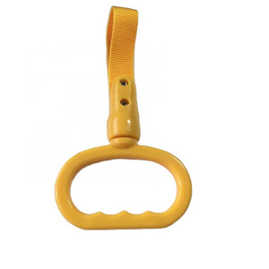 Plastic bus ring handle grab