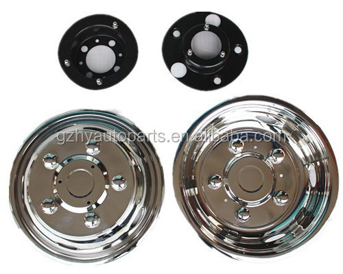 stainless wheel center hubcaps truck wheel cover 16 inch used for YUTONG/JINLONG JIANGHUAI/NANQI/Honda Coaster/V-star