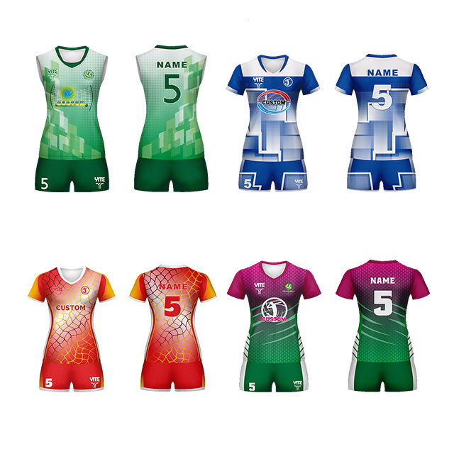 Best quality volleyball jersey men new model sublimation blue volleyball uniform red set green team vest