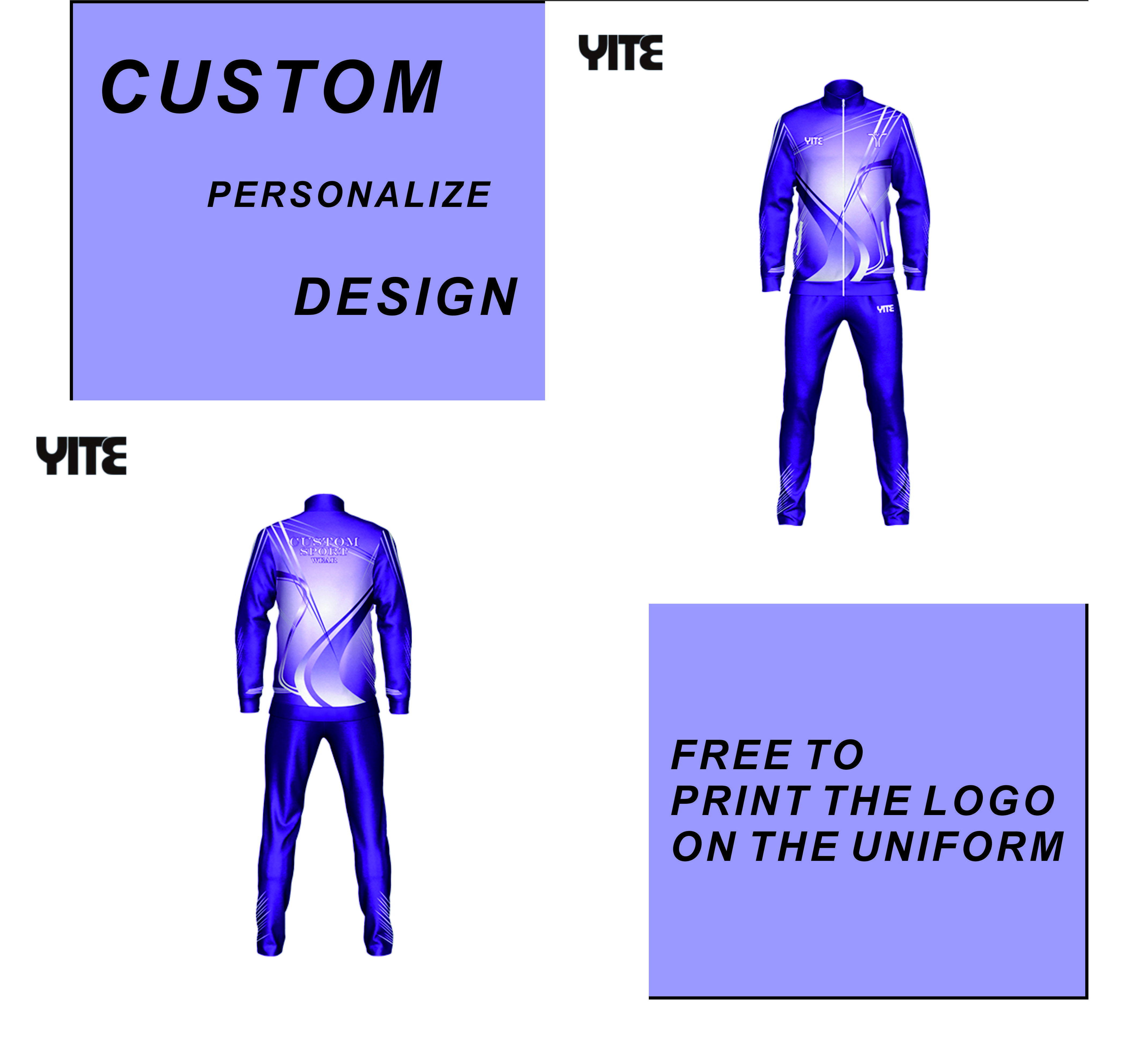 wholesale custom purple tracksuit high quality polyester tracksuits design your own tracksuit