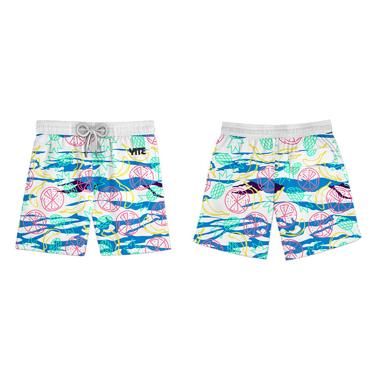 Sublimation Printed swim trunks wholesale custom blank board shorts boys board shorts