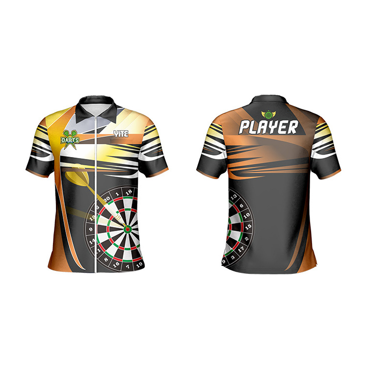 Wholesale cheap custom sublimation dart jersey design your own team darts shirts