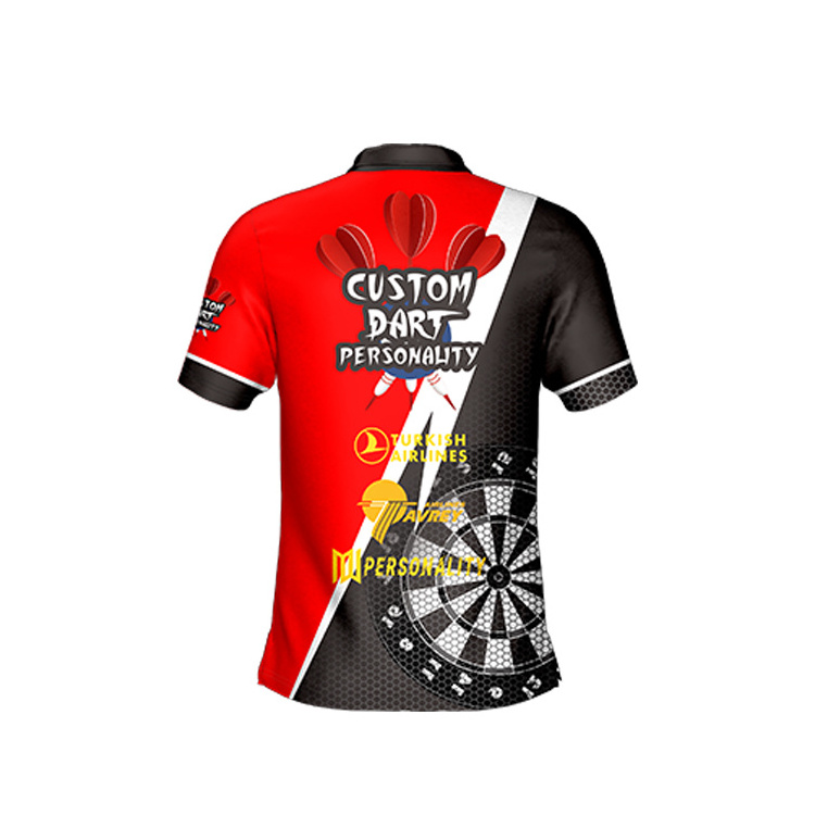 Design your own high quality dart shirts jersey  men's darts shirts customized dart shirts