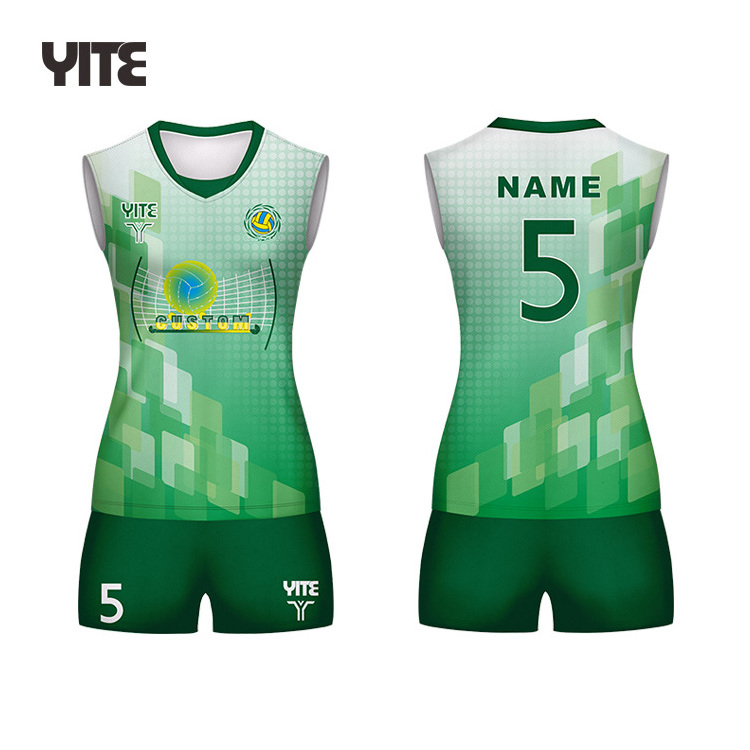 Best quality volleyball jersey men new model sublimation blue volleyball uniform red set green team vest