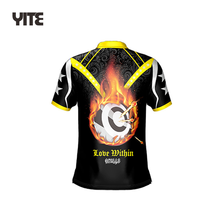 Wholesale Latest Design Dart Jersey High Quality Sublimation Printed Custom Design Your Own Dart Polo Shirt