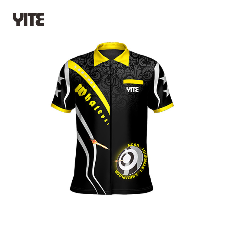 Wholesale Latest Design Dart Jersey High Quality Sublimation Printed Custom Design Your Own Dart Polo Shirt