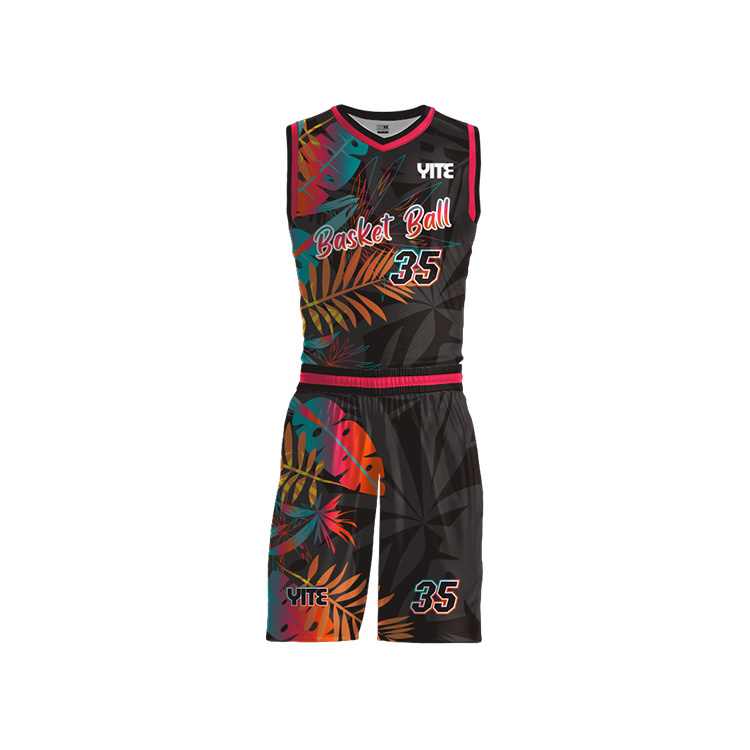 Custom your own team neon pink basketball jersey youth sequin basketball uniform