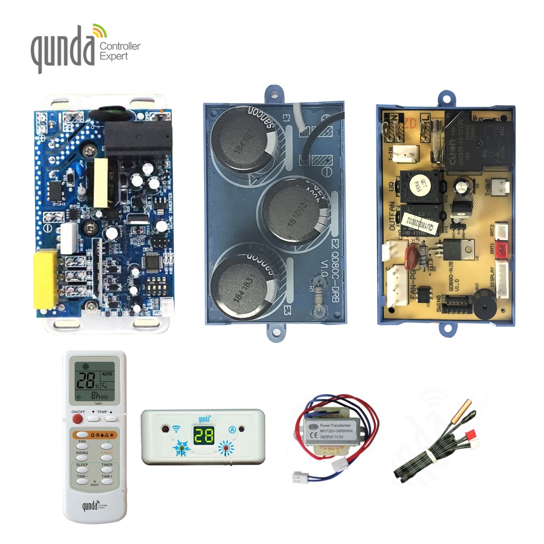 Qunda Wall-mounted & Split inverter air conditioner universal computer control pcb board QD80C for 1-1.5 HP