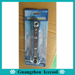 DSZH refrigeration tools 4 size 1/4 3/8 3/16 5/16 square double sided ratchet wrench CT-122