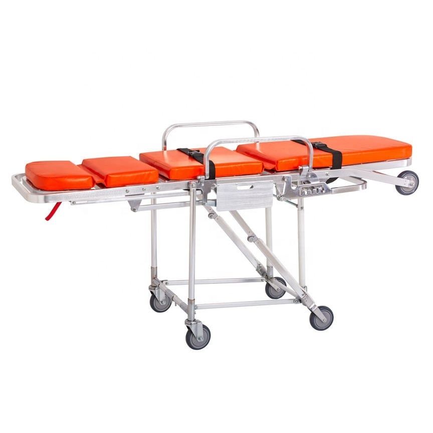 IN-3E Cheap Price Used Hot Manual Portable Heavy Duty Ambulance Stretcher For Sale Ya-as02 Automatic Loading Ambulance Stretcher