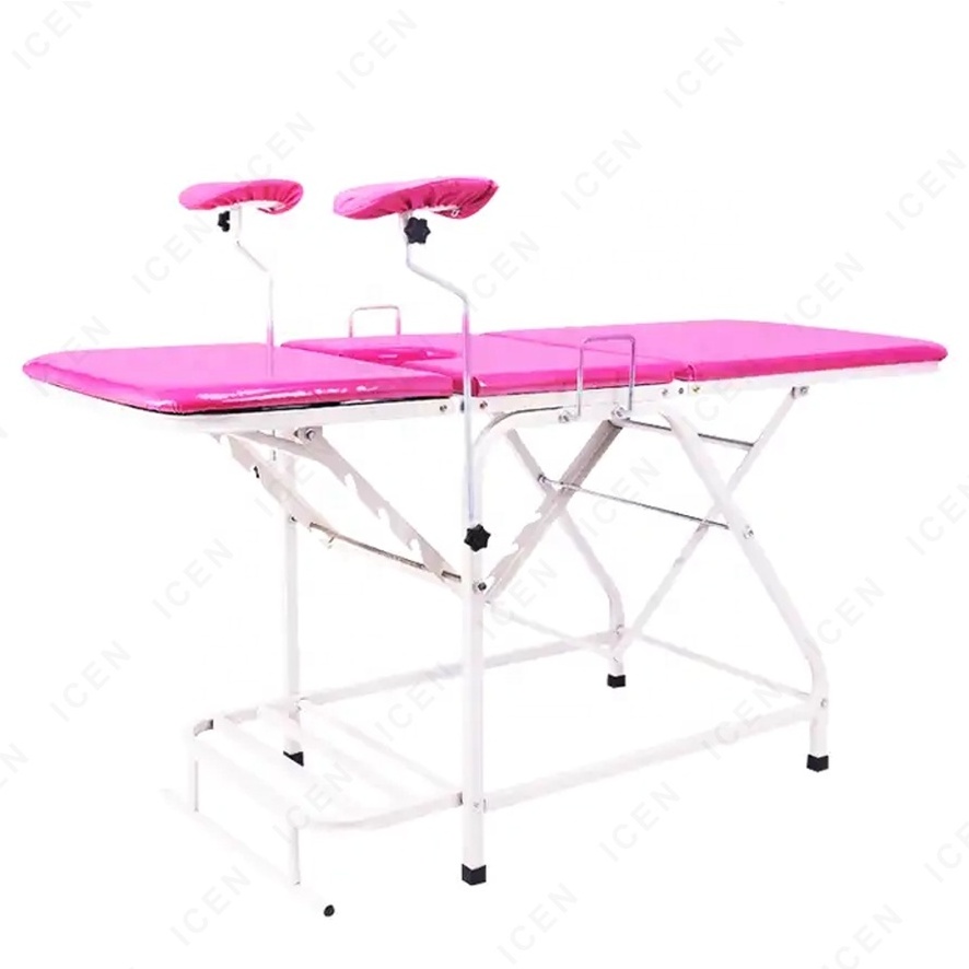 IN-G001A Factory Portable Exam Table Stirrups Gynecological Obstetric Examination Bed Gynecology Delivery Obstetric Bed