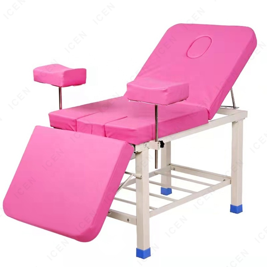 IN-G001A Factory Portable Exam Table Stirrups Gynecological Obstetric Examination Bed Gynecology Delivery Obstetric Bed