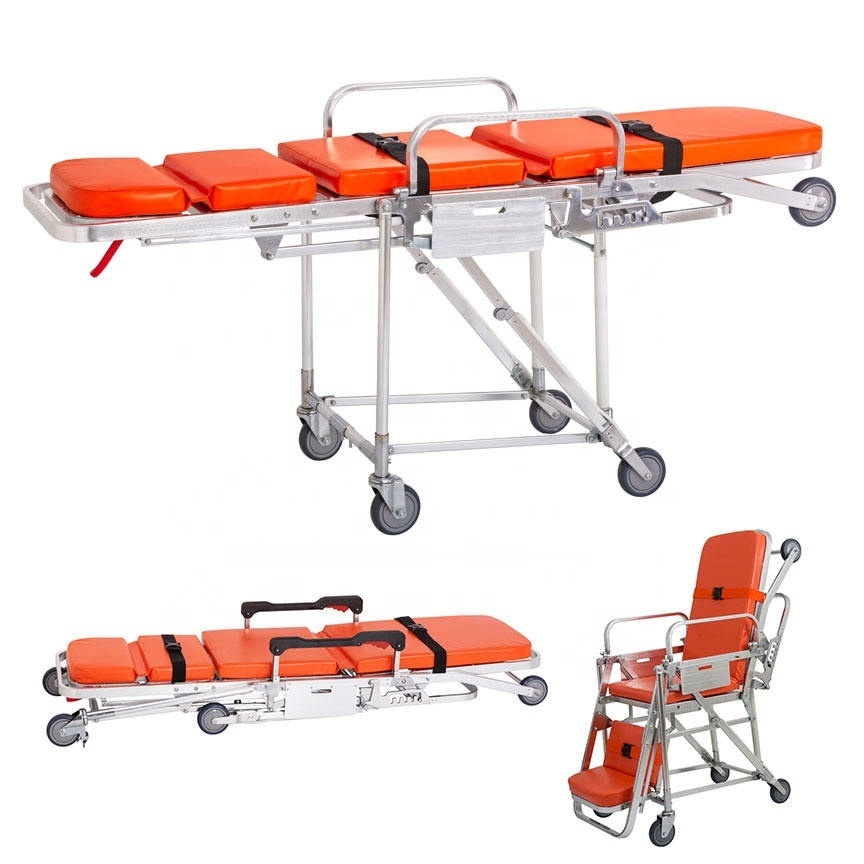 IN-3E Cheap Price Used Hot Manual Portable Heavy Duty Ambulance Stretcher For Sale Ya-as02 Automatic Loading Ambulance Stretcher