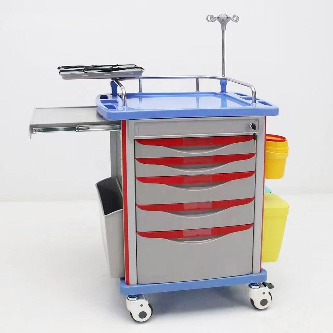 IN-75001B Hospital Grade Medical Supply Treatment Transfer Trolley Medication Cart With Cheaper Price