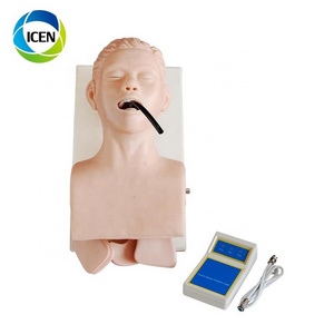 IN-406 Human airway trachea intubation manikin, adult endotracheal intubation training catheterization model