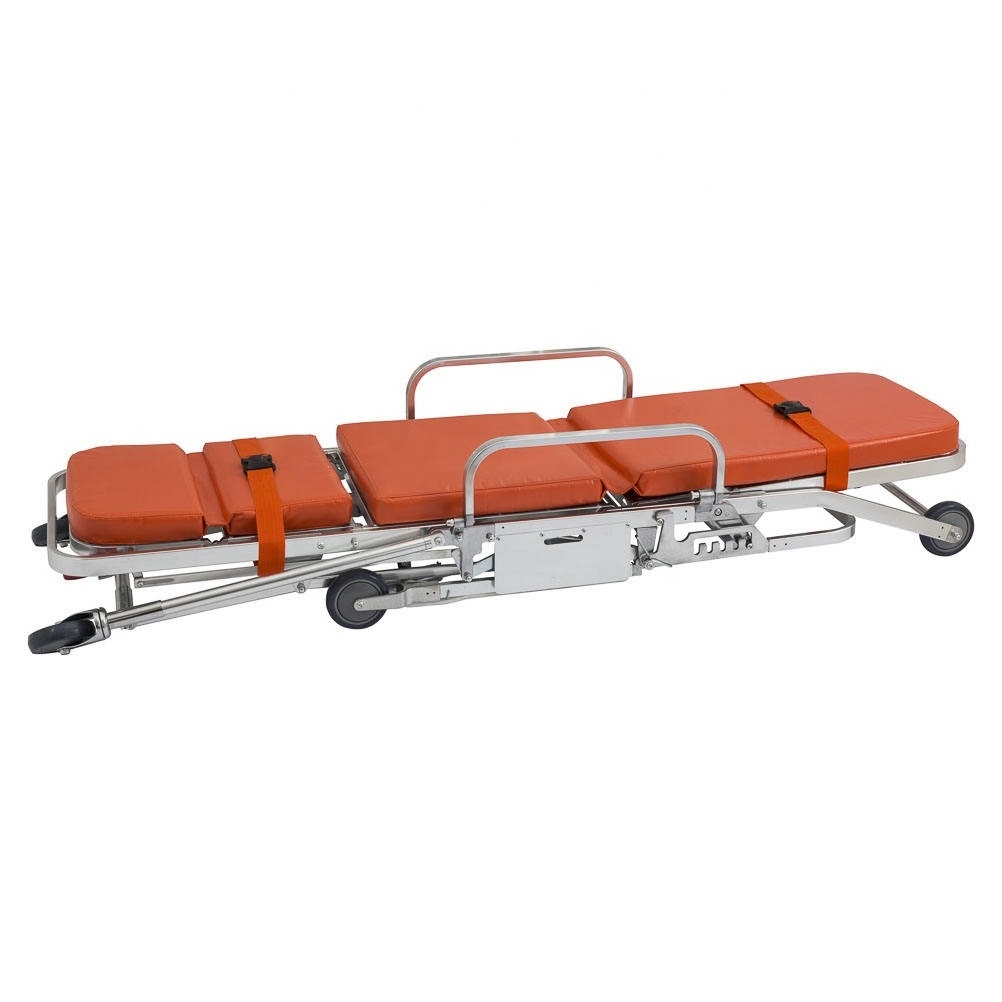 IN-3E Cheap Price Used Hot Manual Portable Heavy Duty Ambulance Stretcher For Sale Ya-as02 Automatic Loading Ambulance Stretcher