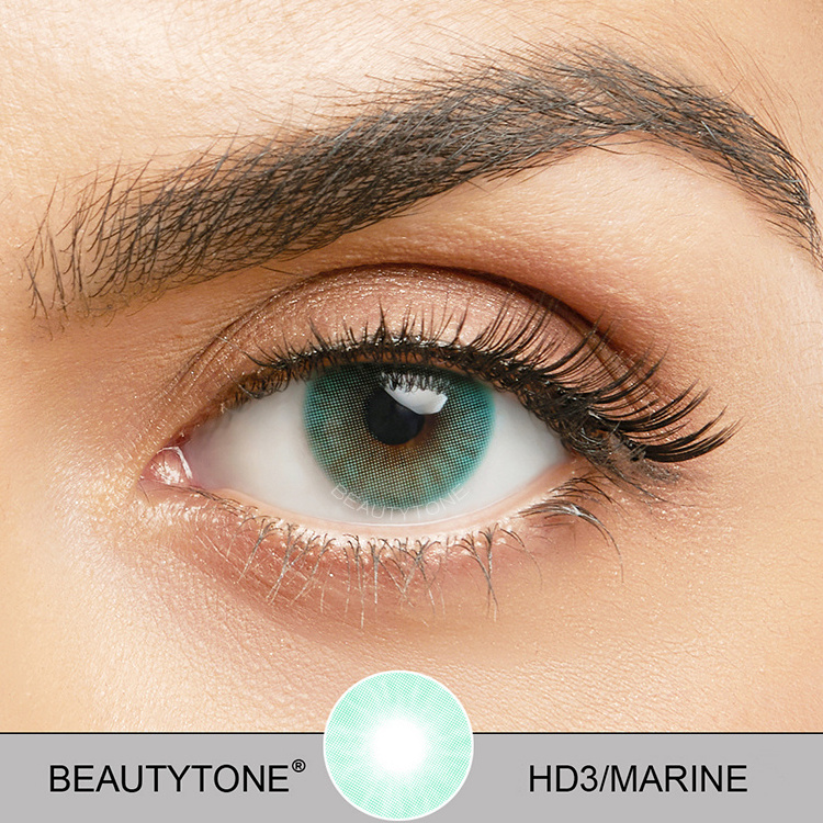 HD Marine 1 tone green contact lenses eye color lens wholesale 1 year very cheap colored contacts