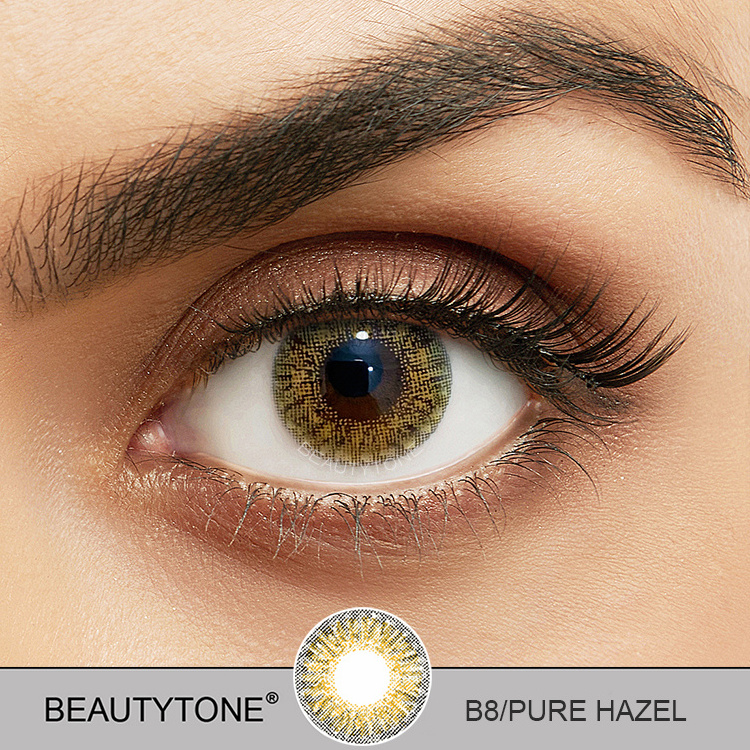 Blends pure hazel Good selling 3 tone colour contact lenses doll eyes contact lenses