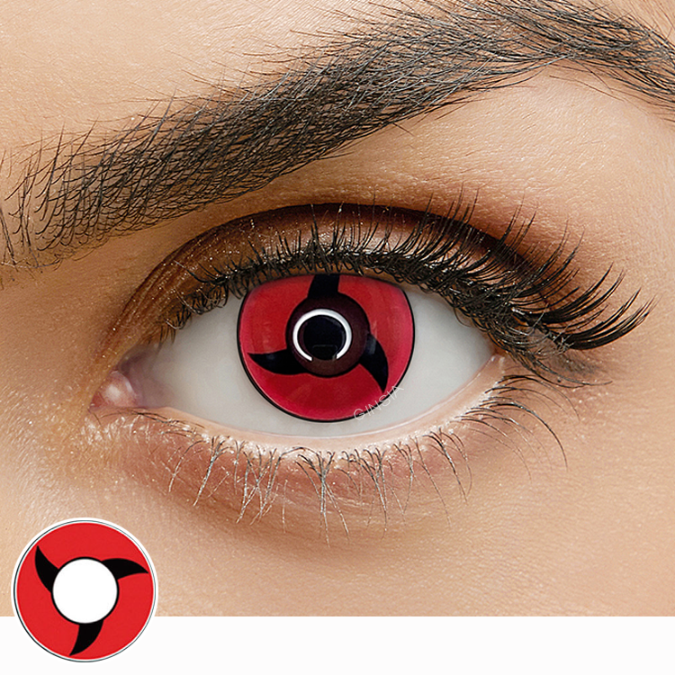 HOT wholesale color eye contact lens anime cosplay supplier cosmetic sharingan contact lenses