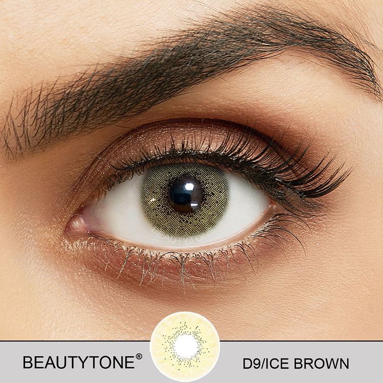 Dream ice brown Fancy look high quality beautiful color 1 2 3 tone aurora colored contact lenses