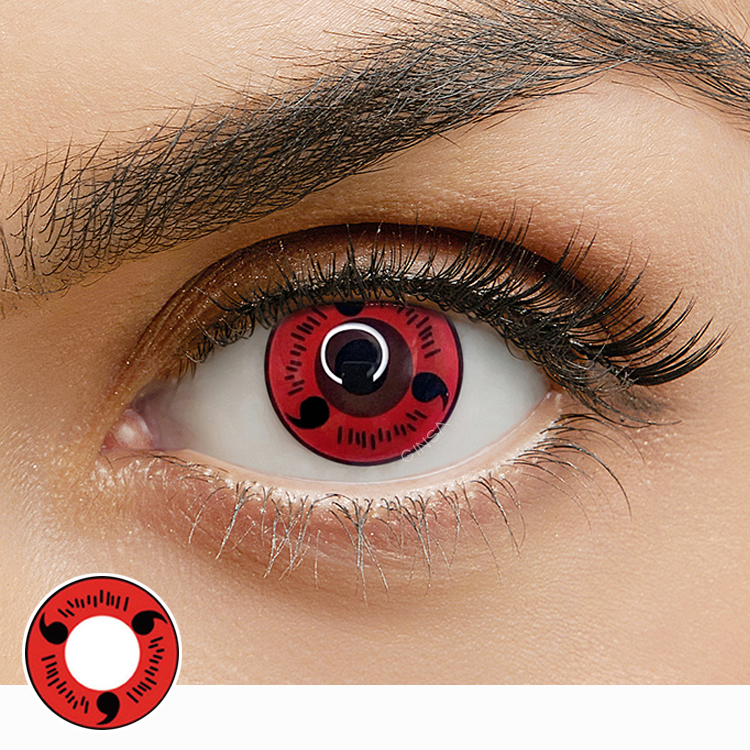 HOT wholesale color eye contact lens anime cosplay supplier cosmetic sharingan contact lenses