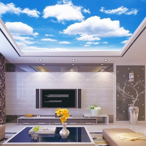 guangzhou ihouse 3D landscape sky blue sky white clouds ceiling background wallpaper