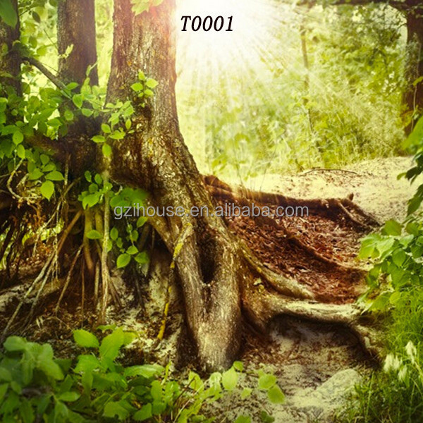 beautiful nature forest trees scenery home cheap pvc wall murals