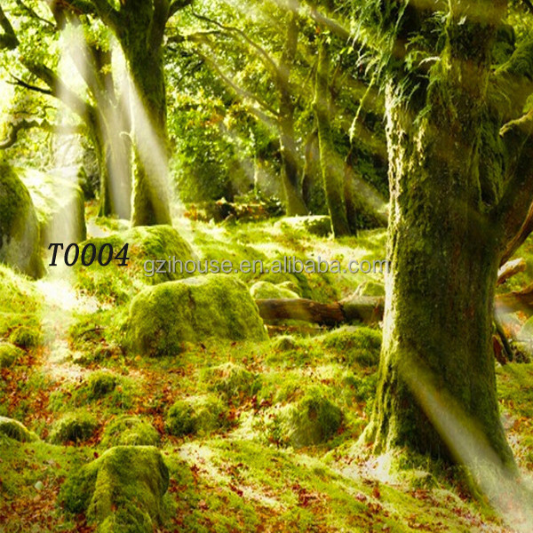 beautiful nature forest trees scenery home cheap pvc wall murals