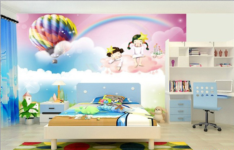 Cartoon children's room Snow White Princess 3D wallpaper mural