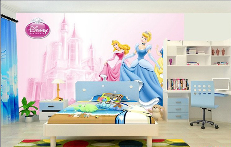 Guangzhou ihouse 2023 Cartoon children's room snow white princess Girls wall mural and wall paper