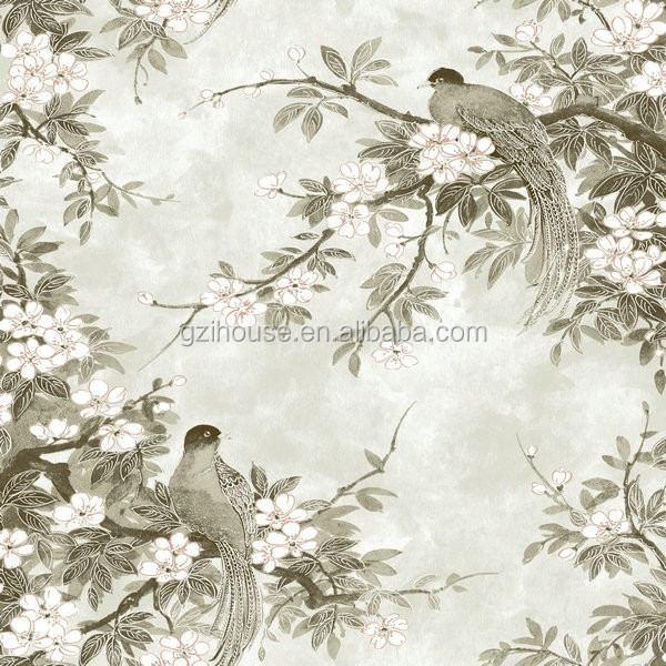 Birds and flower designs wallpapers