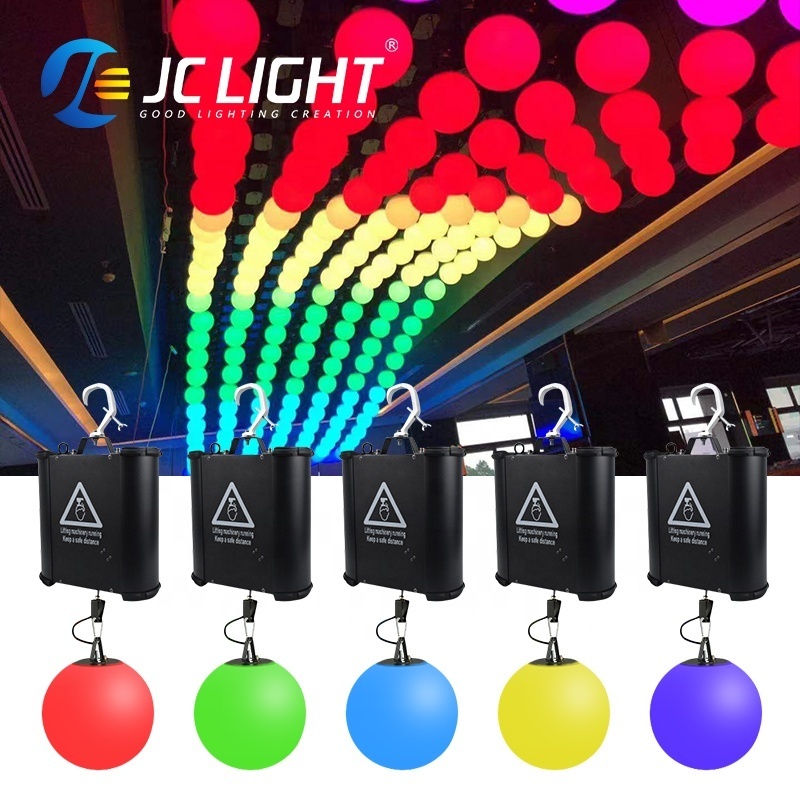 2023 6x5w 3in1 RGB Colorful Ceiling Kinetic Lift Ball Mixing Lifting 3d Winches Kinetic Ball Light