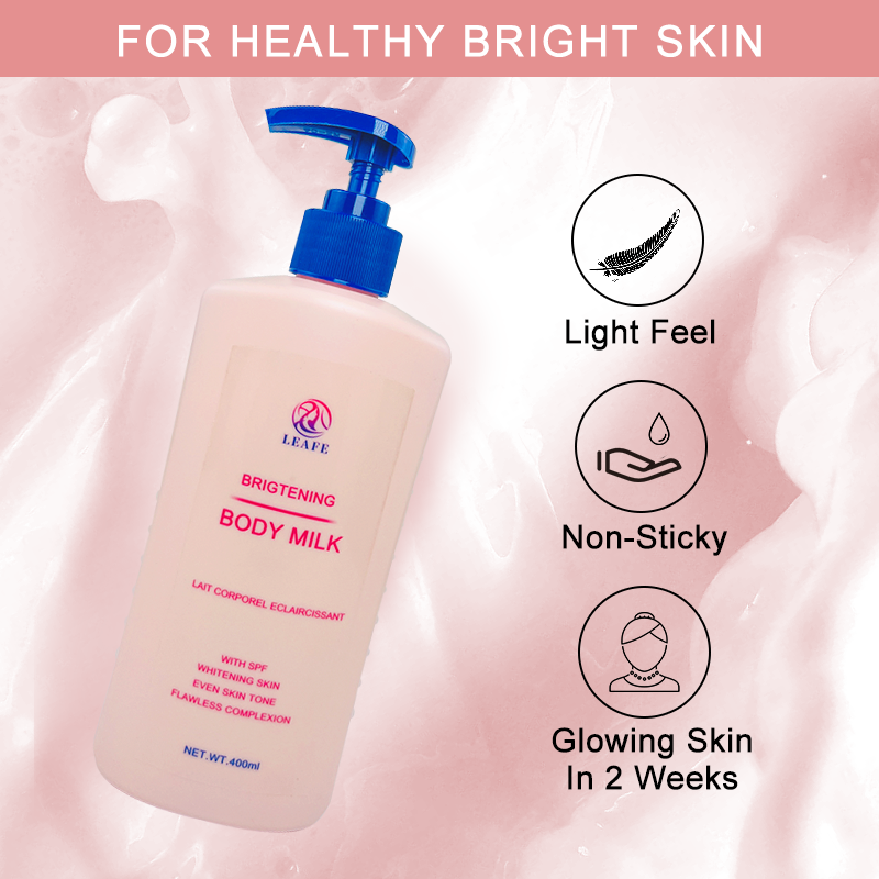 Custom Logo Pink Instant Whitening Skin Lotion Lightening Diamond Brightening Vitamin E Korean Body Lotion For Glowing Skin