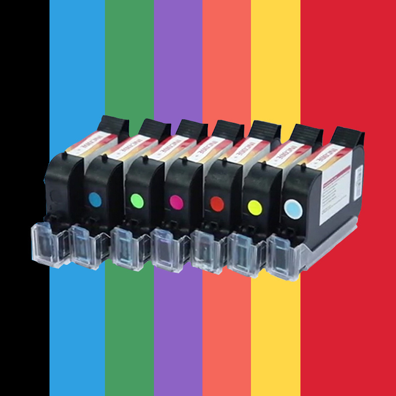 Chinese black ink cartridge IUT300S 12.7mm height solvent based ink cartridge