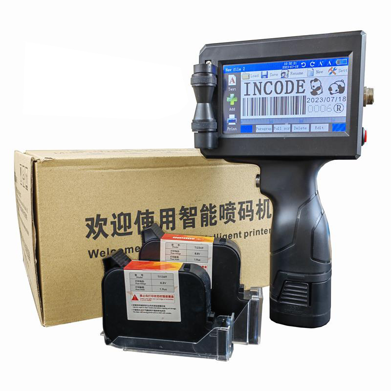 INCODE 12.7mm 25.4MM one inch print batch coding date code Thermal Inkjet Printer handheld logo machine with labeling