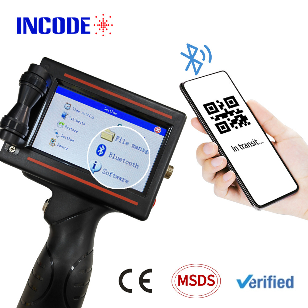 INCODE Factory Sale Portable Handheld Expiry Date Inkjet Printer Exp Coding Machine Plastic Metal Card Tij Type-for Various