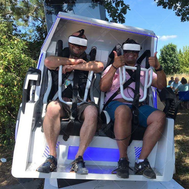 360 Degree 2 Chair 9D VR Roller Coaster Virtual Reality Simulator VR  Machine 9D Virtual Reality