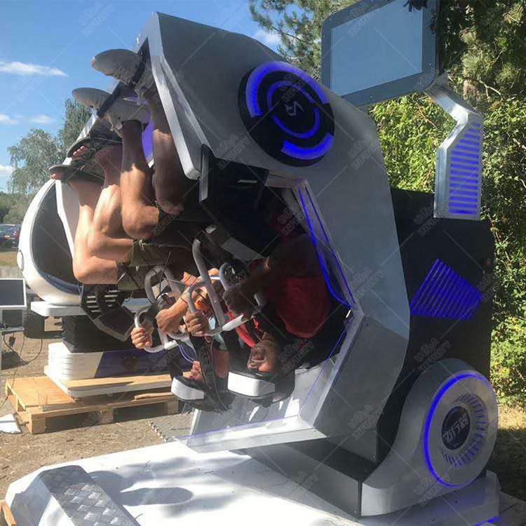 360 Degree 2 Chair 9D VR Roller Coaster Virtual Reality Simulator VR  Machine 9D Virtual Reality