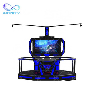 9d vr gaming zone vr dark mars cinema simulator virtual reality standing platform with controller